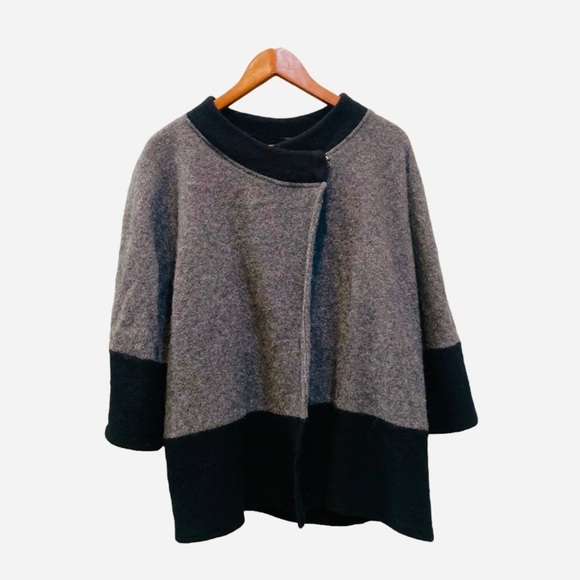 JM Collection Woman 3/4 Sleeve Wool Cape Plus Size 3X - Picture 1 of 8